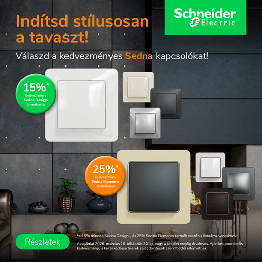 Indítsd stílusosan a tavaszt - SCHNEIDER SEDNA Design és Elements akció